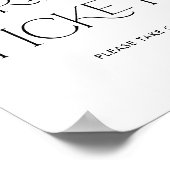 Modern Wedding Drink Ticket Sign Poster (Hoek)