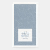 Modern Wedding Dusty Blue Bride & Groom Pattern Servet (Voorkant)