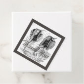 Modern Wedding Elephant Bedankt Bedankjes Labels (In situ)