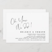 Modern Wedding Elopement, Oh ja, dat deden we Kaart (Voorkant / Achterkant)