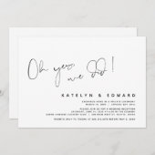 Modern Wedding Elopement, Oh ja, dat deden we Kaart (Voorkant / Achterkant)