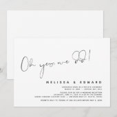 Modern Wedding Elopement, Oh ja, dat deden we... Kaart (Voorkant / Achterkant)