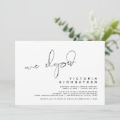 Modern Wedding Elopement, verrassend, we ontwikkel Kaart (Staand voorkant)