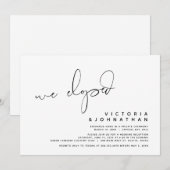 Modern Wedding Elopement, verrassend, we ontwikkel Kaart (Voorkant / Achterkant)