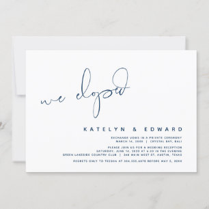 Modern Wedding Elopement, verrassing, we ontwikkel Kaart