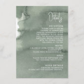 Modern wedding Enclosure Card  Details. Informatiekaartje (Voorkant)