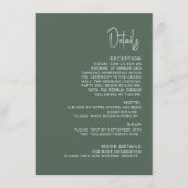 Modern wedding Enclosure Card  Details. Informatiekaartje (Voorkant)