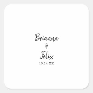 Modern Wedding Envelope-zegels Vierkante Sticker