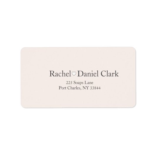 Modern Wedding Etiket (Voorkant)