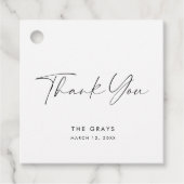 Modern Wedding Favor Label (Voorkant)