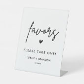 Modern Wedding Favors | Neem een Reclamebord Met Voetstuk (Voorkant)