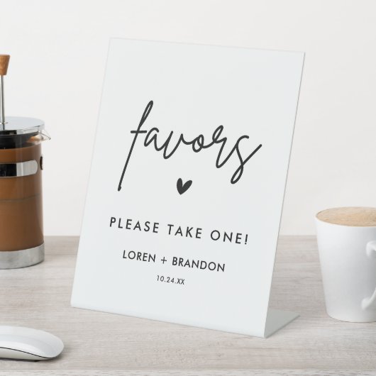 Modern Wedding Favors | Neem een Reclamebord Met Voetstuk (Insitu)