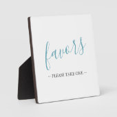 Modern Wedding Favors Sign Fotoplaat (Voorkant)