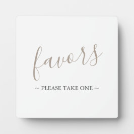 Modern Wedding Favors Sign Fotoplaat