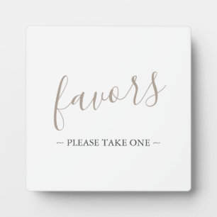 Modern Wedding Favors Sign Fotoplaat