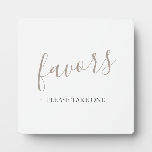 Modern Wedding Favors Sign Fotoplaat (Voorkant)