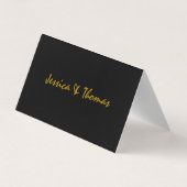Modern Wedding Fold Kaarten, QR-code, foto, zwart Visitekaartje (Achterkant)