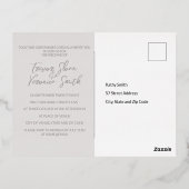 Modern Wedding Folie Invitation Briefkaart (Achterkant)