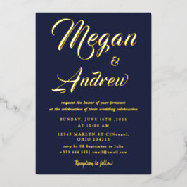 Modern Wedding Folie Uitnodiging