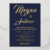 Modern Wedding Folie Uitnodiging (Voorkant)