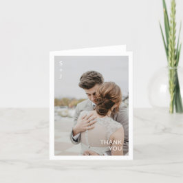 Modern Wedding Foto Bedankkaart