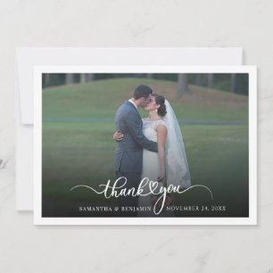 Modern Wedding Foto Bedankkaart