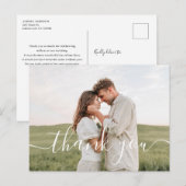 Modern Wedding Foto Dank je Briefkaart (Voorkant / Achterkant)