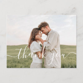 Modern Wedding Foto Dank je Briefkaart
