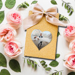 Modern Wedding Foto Dank je Hart Sticker<br><div class="desc">Je foto en Dank je! In het witte hoofdletterschrift zijn deze kleine hartvormige stickers leuk om te gebruiken als envelopzegels,  op feestelijke gunsten en nog veel meer.</div>