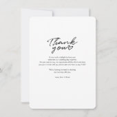 Modern Wedding Foto Dank je Notitiekaartje (Achterkant)