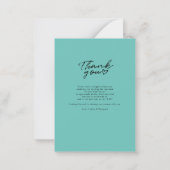 Modern Wedding Foto Dank je Notitiekaartje (Achterkant)