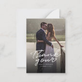 Modern Wedding Foto Dank je Notitiekaartje (Voorkant)