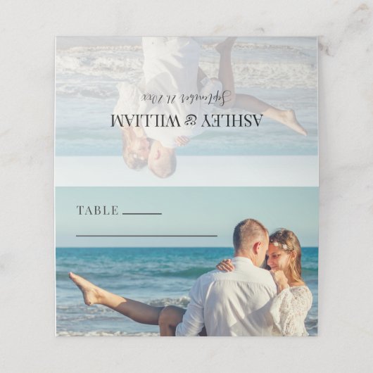 Modern Wedding Foto Plaatskaartje (Buitenkant ongevouwen)