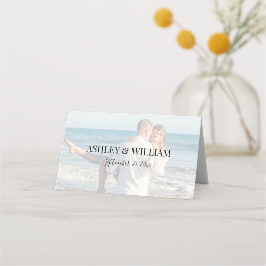 Modern Wedding Foto Plaatskaartje (Achterkant)