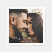 Modern Wedding Foto Servet (Voorkant)