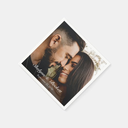 Modern Wedding Foto Servet (Hoek)