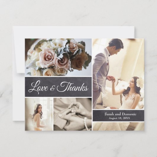 Modern Wedding | Fotocollage op karton (Voorkant)