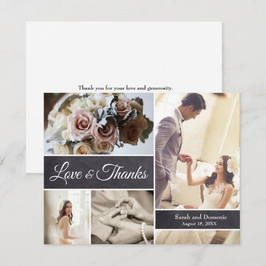 Modern Wedding | Fotocollage op karton (Voorkant / Achterkant)