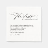 Modern Wedding Fun facts napkins Servet (Voorkant)