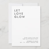 Modern Wedding Glow Stick Wedding Stuur Off Sign Kaart (Voorkant)