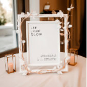 Modern Wedding Glow Stick Wedding Stuur Off Sign Kaart