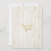 Modern Wedding Golden Pineapple Couple Rustic Wood Kaart (Achterkant)