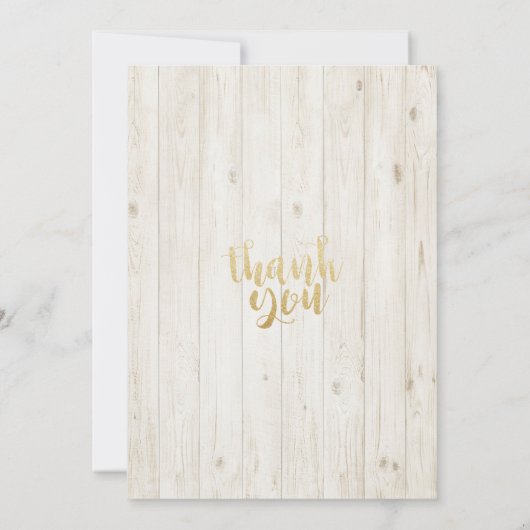 Modern Wedding Golden Pineapple Couple Rustic Wood Kaart (Achterkant)