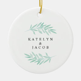 Modern Wedding Greenery kerstversiering Keramisch Ornament