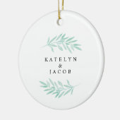 Modern Wedding Greenery kerstversiering Keramisch Ornament (Links)