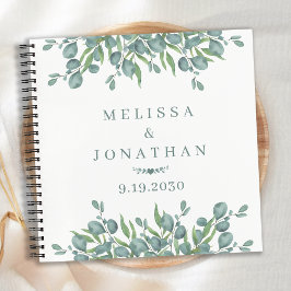 Modern Wedding Guest Book Eucalyptus Greenery Notitieboek