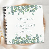 Modern Wedding Guest Book Eucalyptus Greenery Notitieboek
