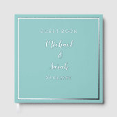 Modern Wedding Guest Book, Minimalist Custom Gastenboek (Voorkant)