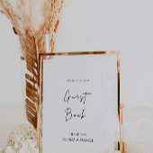 Modern Wedding Guest Book Sign Sjabloon Kaart