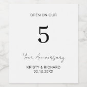 Modern Wedding Guest Book Vrijgezellenfeest Verlov Wijn Etiket (Enkel label)